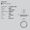 Immagine aggiuntiva di Plafoniera nera LED piccola moderna design cerchi orbite dimmerabile soggiorn