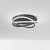 Plafoniera nera LED piccola moderna design cerchi orbite dimmerabile soggiorno camera  44654