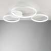 Plafoniera led soffitto design bianca 3 anelli uniti led luce calda, bianca o fredda 43468 LUCI LED