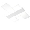 Plafoniera grande acrilico bianco LED rettangoli sfalsati fascia bianca 1180/70-BI FLIGHT TOP LIGHT