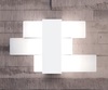 Plafoniera applique media bianca design geometrico a led luce calda o bianca  42735