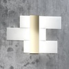 Immagine aggiuntiva di Plafoniera grande LED acrilico bianco geometrie sfalsate dettaglio oro  42739
