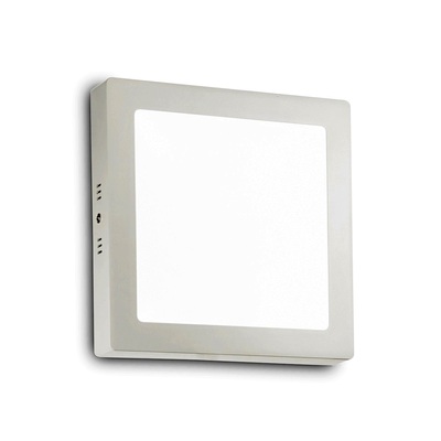 Plafoniera applique led luce calda 3000K piccola bianca 22cm UNIVERSAL PL D22 SQUARE 3000K IDEAL LUX