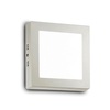 Plafoniera applique led quadrata mini piccola 17x17cm UNIVERSAL PL D17 SQUARE 2700K IDEAL LUX