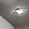 Plafoniera applique LED a trapezi silver sovrapposti movimento grafico e luce diffusa 4000k  44945