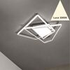 3000k Silver 63x54 - Plafoniera applique LED a trapezi silver sovrapposti movimento grafico PL.GALAX