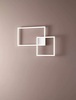 Immagine aggiuntiva di Plafoniera bianca design due riquadri sovrapposti led luce calda bianca fredd