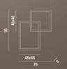 Misure plafoniera design led due riquadri