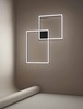 Luminosa e grande plafoniera design LED nera 76x95 luce 3000K 4000K 6000K 6596-N-CTD PERENZ