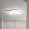 Particolare di Plafoniera dinamica di rettangoli LED sovrapposti sottile luce calda, bianca o fredda
