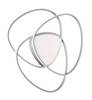 Plafoniera led moderna camera da letto dimmerabile dolci triangoli silver 3000k  44955