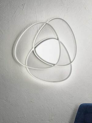 Plafoniera led 80W 4000k dimmerabile soggiorno 76x54 grande  44956