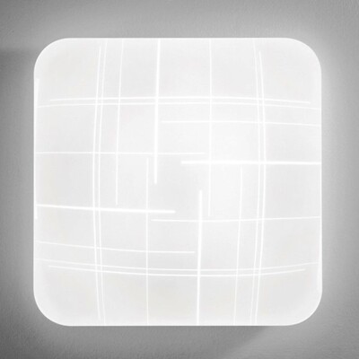 Plafoniera moderna LED bianca stile grafico linee 50x50 CCT  44578
