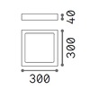 Misure Plafoniera applique led quadrata 30x30