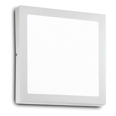 Plafoniera 40cm led luce 3000k quadrata moderna e minimale per interni UNIVERSAL PL D40 SQUARE 3000K