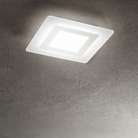 Plafoniera LED quadrata decoro metallo 35x35 luce calda bianca o fredda 6361BCT PERENZ
