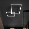 Plafoniera a led nera 3350Lumen design due riquadri sovrapposti 75x54,5 6595-N-CTD PERENZ