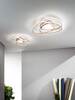 Particolare di Plafoniera grande 76x54 profilo oro led dimmerabile moderna 3000K dolci triangoli  44