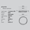 Immagine aggiuntiva di Plafoniera bianca LED 60cm 50W 3000K moderna design orbite dimmerabile  44651