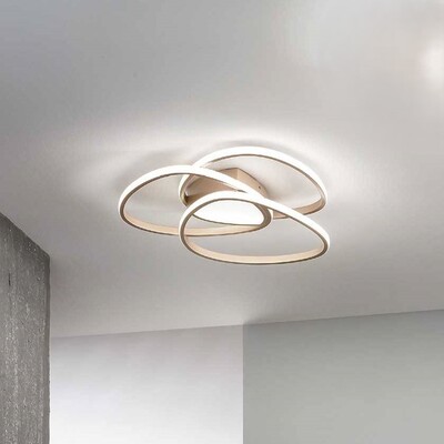 Plafoniera design dolci triangoli LED oro dimmerabile 54x37cm 3000k  44960