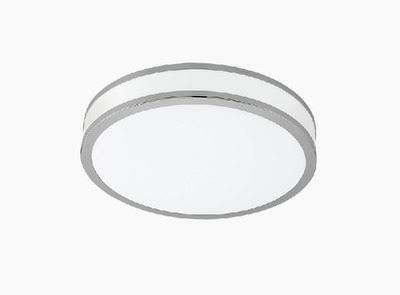 Plafoniera led rotonda bordo cromo 22cm luce calda 95682 EGLO