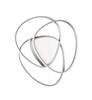 Silver media 3000k -Plafoniera led moderna camera da letto dimmerabile dolci triangoli silver 3000k