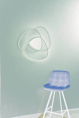 Lampada parete o soffitto silver led 4000k dimmerabile sovrapposizione  44959