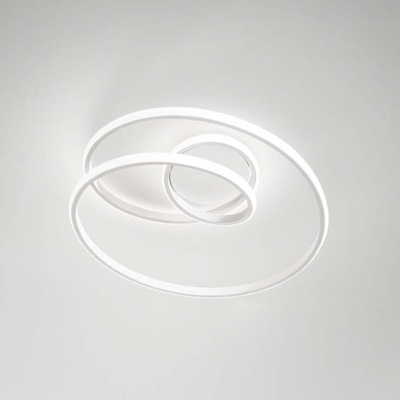 Plafoniera led bianca spirale di cerchi 50cm luce calda naturale o fredda 40921 LUCI LED