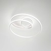 Plafoniera led bianca spirale di cerchi 50cm luce calda naturale o fredda 40921 LUCI LED
