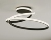 Plafoniera color nero goffrato moderna a led cerchi a spirale 40922 LUCI LED