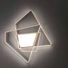 Plafoniera grande oro dimmerabile LED 3000k trapezi sfalsati geometria orbitale e luce diffusa  4494