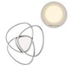 Silver piccola 3000k - Plafoniera led moderna dimmerabile dolci triangoli silver PL.ROSE/PCSIL3000K