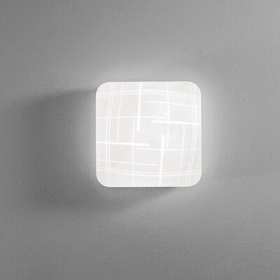 Plafoniera LED acrilico piccola quadrata 27x27 moderna stile grafico CCT regolabile  44576