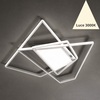 3000k Silver 84x71 - Plafoniera grande silver dimmerabile LED trapezi sfalsati geometria PL.GALAXY/G