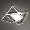 Plafoniera LED moderna 71x84 4000k dimmerabili trapezi silver sovrapposti luce centrale  44944