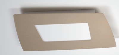 Plafoniera led incorporato parete soffitto bordo tortora design irregolare 35x35 39930 LUCI MODERNE