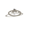 Particolare di Plafoniera luce a vista 50cm sabbia con diffusore metallico a cerchi laser  44212
