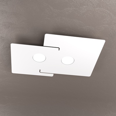 Plafoniera o applique 2 luci metallo bianco 1161/2 ECHO TOP LIGHT