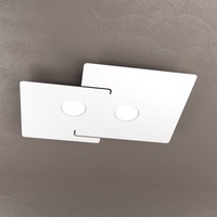 Plafoniera o applique 2 luci metallo bianco 1161/2 ECHO TOP LIGHT