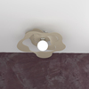 Lampada soffitto sabbia - tortora 50cm ondulata metallo 1158/PL50-SA RIPPLES TOP LIGHT