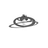Particolare di Plafoniera design 50cm grigio antracite luminosa cucina cerchi concentrici  44211
