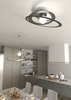 Ulteriore dettaglio di Plafoniera design 50cm grigio antracite luminosa cucina cerchi concentrici  4
