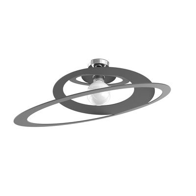 Plafoniera moderna grande diametro 70cm grigio antracite leggerezza scenica  44214