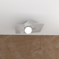 Plafoniera in metallo grigio obbliqua quadrata 1159/PL45-GR WACKY TOP LIGHT