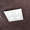 Immagine aggiuntiva di Lampada soffitto sottile 4 luci quadrata 40x40cm bianca metallo  44345