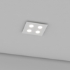 Particolare di Lampada soffitto sottile 4 luci quadrata 40x40cm bianca metallo  44345