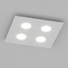 Lampada soffitto sottile 4 luci quadrata 40x40cm bianca metallo 1127/PL4-BI AREA TOP LIGHT
