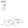 Misure Top Light Echo 3 luci