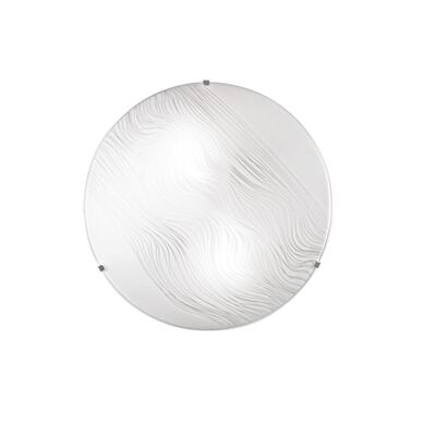 Plafoniera ghirigoro vetro bianco rotondo 30cm 2xE27  42694