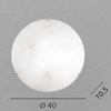 Immagine aggiuntiva di Plafoniera rotonda vetro bianco ghirigoro 40cm 3xE27  42695